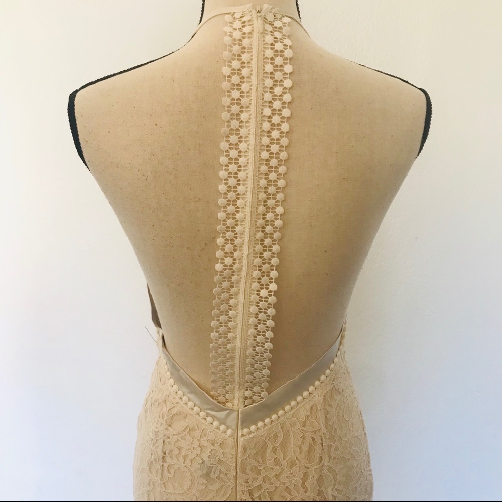❌sold❌ Lulus Always With Love Cream Satin Lace - Picture 6 of 9